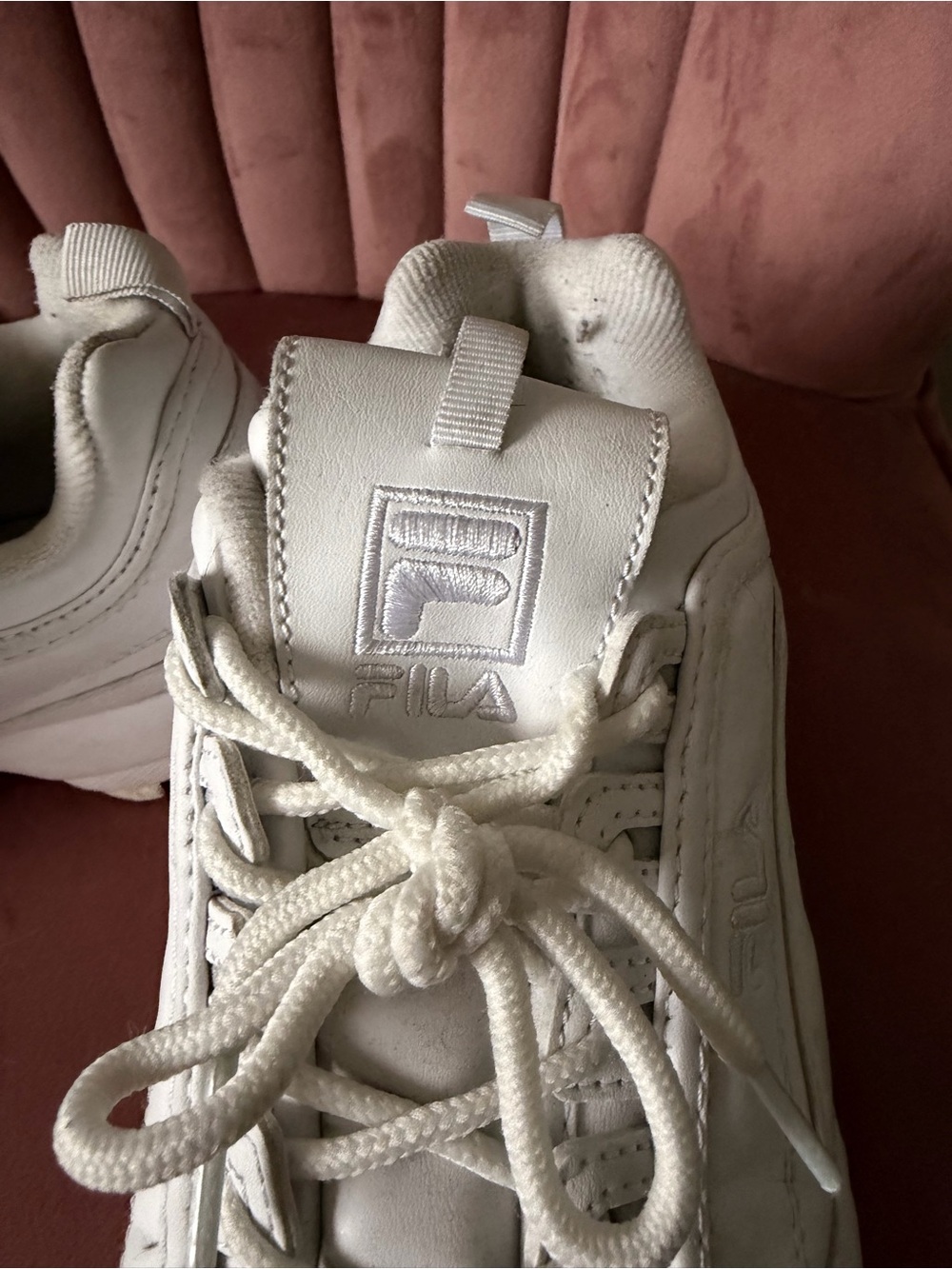 Fila Kids White Low-Top Sneakers